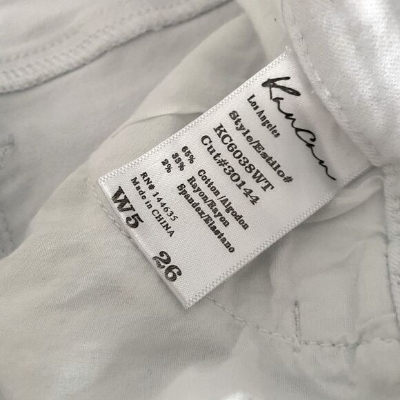 Kancan White Cuffed Skinny Jeans, size 5 - Picture 8 of 9